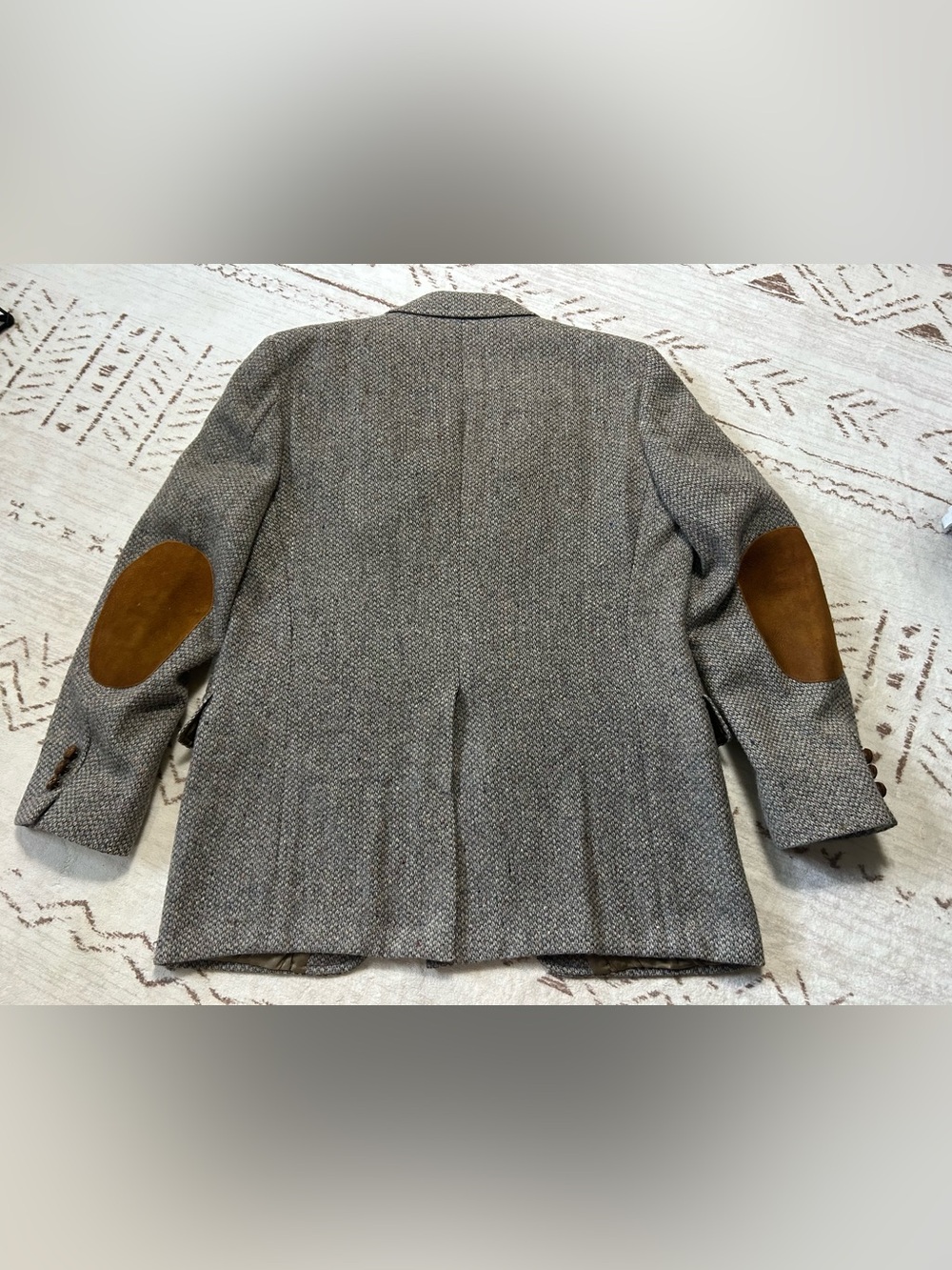Vintage Palm Beach Men’s 100% Wool Blazer Suede Elbow Patch Sport Coat Preppy - Picture 4 of 9